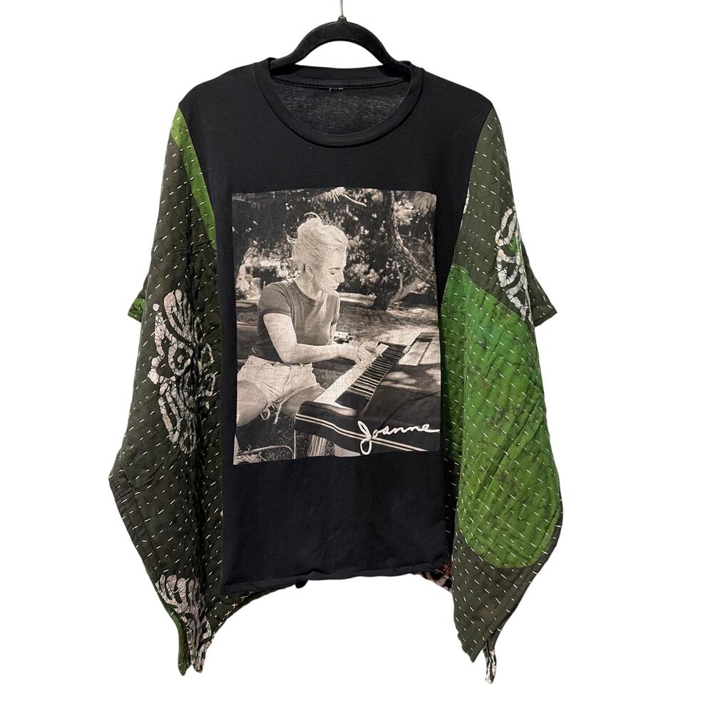 Lady Gaga Upcycled Kantha Tunic Top Shirt OS Handmade Boho